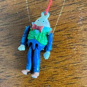 Vintage Humpty Dumpty Iron Mechanical Tree Ornament 1.5”